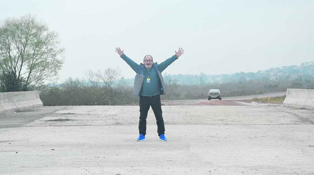 Desfilei em cima da ponte