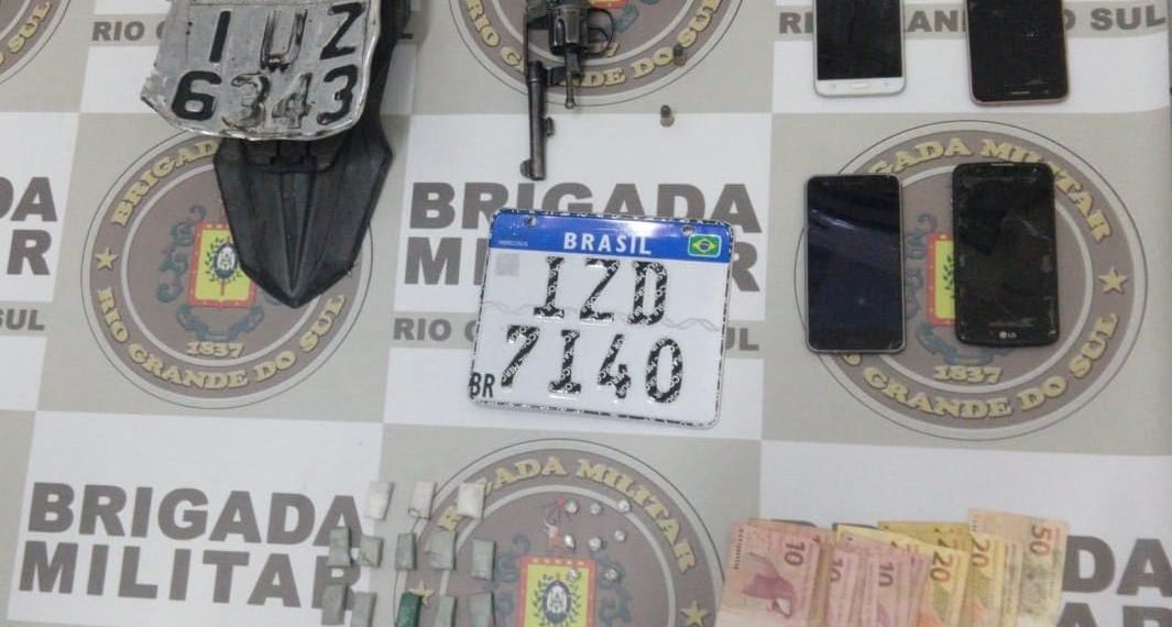 BM realiza prisão por Receptação, Porte Irregular de arma de Fogo e Tráfico de drogas
