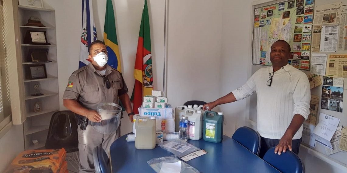 Brigada Militar de Campo Bom recebe doação de EPIs 1 Brigada Militar de Campo Bom recebe doação de EPIs