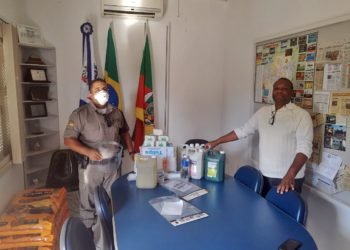 Brigada Militar de Campo Bom recebe doação de EPIs