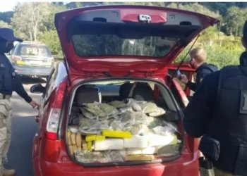 300 quilos de maconha são apreendidos em carro emplacado em Campo Bom