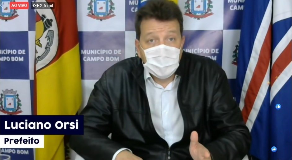 Prefeito Luciano Orsi anuncia novas regras de isolamento social