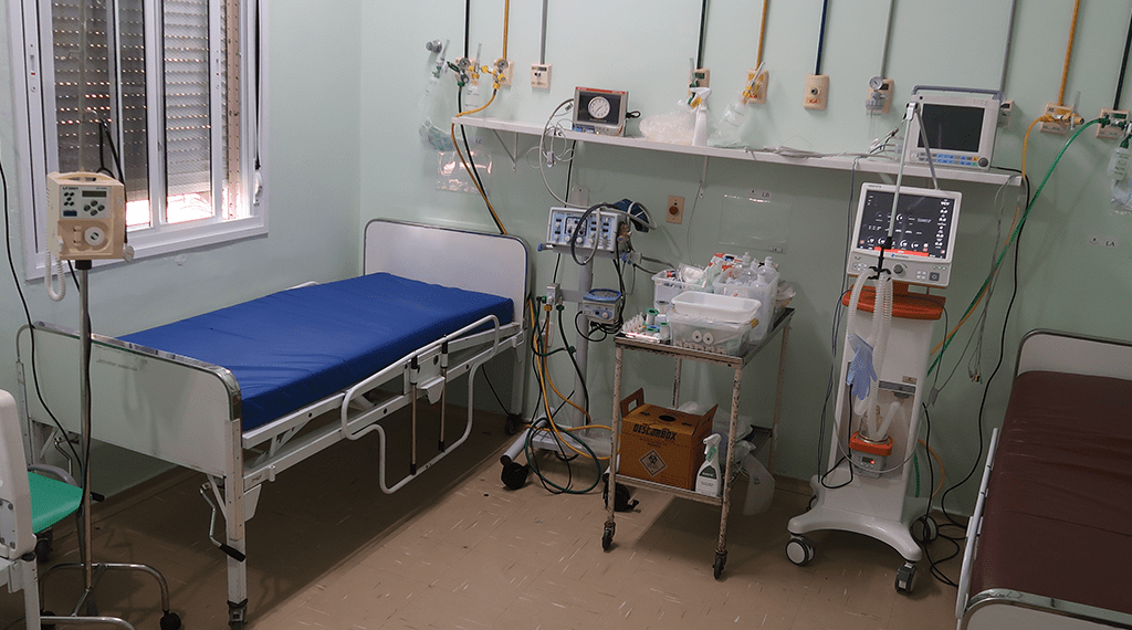 Hospital Lauro Reus instala quarto de retaguarda para pacientes com Covid-19 1 Hospital Lauro Reus instala quarto de retaguarda para pacientes com Covid-19