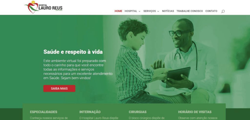 Novo site do Hospital Lauro Reus já está no ar 1 Novo site do Hospital Lauro Reus já está no ar