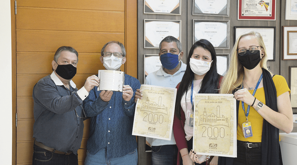 Jornal A Gazeta recebe homenagem pela edição 2 mil 1 Jornal A Gazeta recebe homenagem pela edição 2 mil