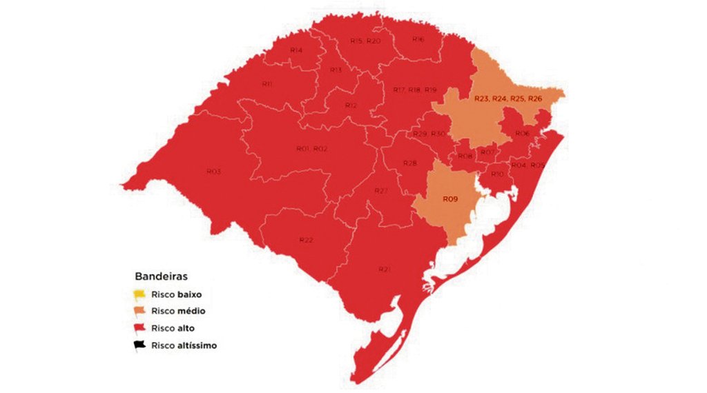 Campo Bom segue em bandeira vermelha 1 Campo Bom segue em bandeira vermelha
