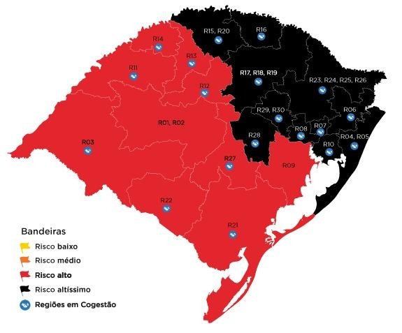 Campo Bom entra na bandeira preta, no mapa de Distanciamento Controlado 1 Campo Bom entra na bandeira preta, no mapa de Distanciamento Controlado