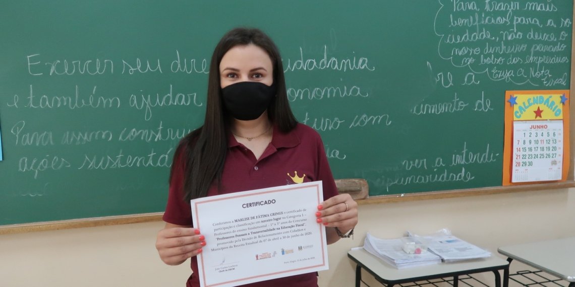 Professora de Campo Bom na etapa final do Prêmio Nacional de Educação Fiscal