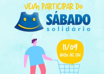 Mais uma edição Sábado Solidário será realizada no dia 11 de setembro