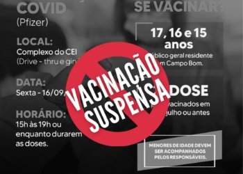 Ministério da Saúde suspende vacinação de adolescentes sem comorbidades