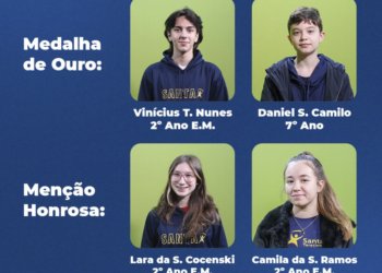 Escola Santa Teresinha tem quatro alunos premiados na Olimpíada Nacional de Ciências