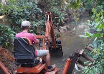 Primeira intervenção de desassoreamento do ano em Campo Bom 7 Primeira intervenção de desassoreamento do ano em Campo Bom
