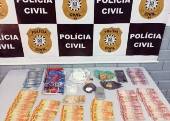 Homem é preso em flagrante por tráfico de drogas 1 Homem é preso em flagrante por tráfico de drogas