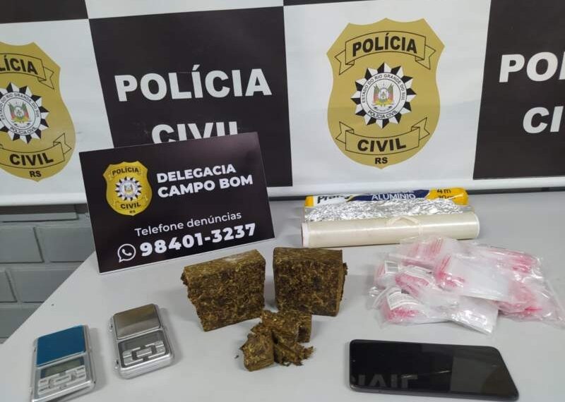 Polícia Civil de Campo Bom prende indivíduo por tráfico de drogas 1 Polícia Civil de Campo Bom prende indivíduo por tráfico de drogas