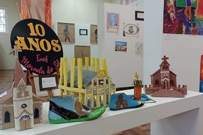 Alunos da Morada do Sol expõem sua arte no Espaço Cultural Dr. Liberato