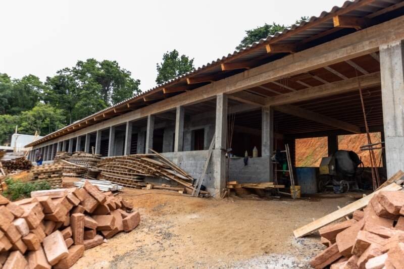 Obra da EMEF Edmundo Strassburger ultrapassa 50% 1 Obra da EMEF Edmundo Strassburger ultrapassa 50%