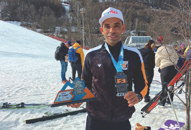 Campo-bonense fica em 2º lugar em corrida na neve