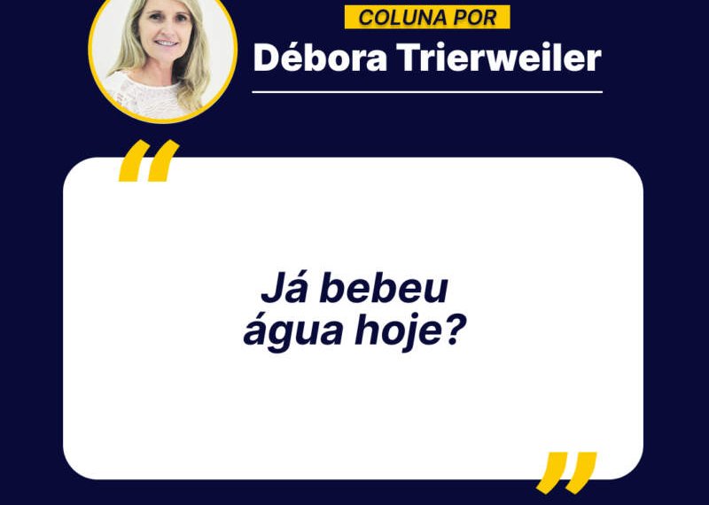 Já bebeu água hoje?