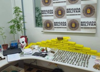 Operação da Brigada Militar desarticula ponto de tráfico e apreende grande quantidade de drogas
