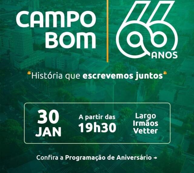 Campo Bom comemora 66 anos ao som de Ana & Jefe e Rainha Musical 1 Campo Bom comemora 66 anos ao som de Ana & Jefe e Rainha Musical