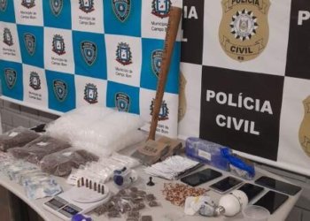 Guarda Municipal e Polícia Civil fecham laboratório de drogas no Bairro Barrinha