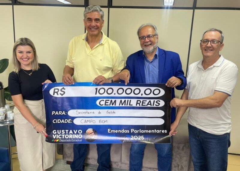Deputado Gustavo Victorino destina R$ 100 mil para a Saúde de Campo Bom 1 Deputado Gustavo Victorino destina R$ 100 mil para a Saúde de Campo Bom