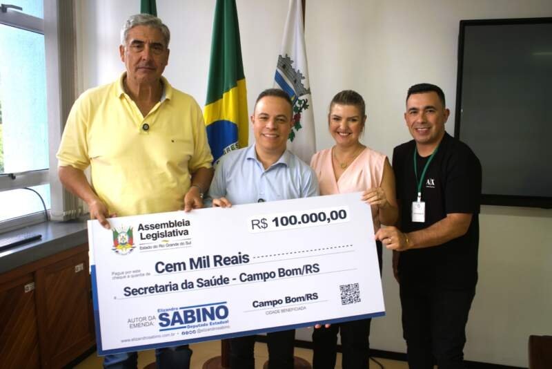 Deputado Sabino destina R$ 100 mil para a Saúde de Campo Bom 1 Deputado Sabino destina R$ 100 mil para a Saúde de Campo Bom