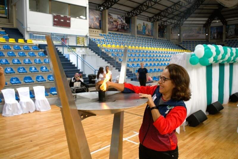 39ª Olimpíada Estudantil de Campo Bom é oficialmente aberta com pira olímpica acesa no Ginásio do CEI 1 39ª Olimpíada Estudantil de Campo Bom é oficialmente aberta com pira olímpica acesa no Ginásio do CEI