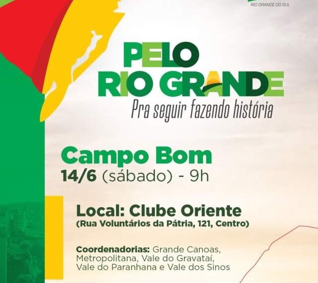 Série macrorregional “Pelo Rio Grande” do MDB começa em Campo Bom