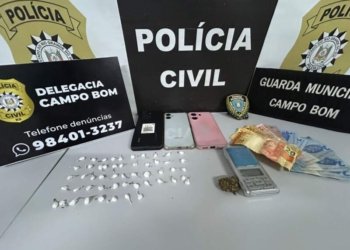 Polícia Civil e Guarda Municipal prendem homem por tráfico e resgatam pitbull e filhotes em situação de maus-tratos