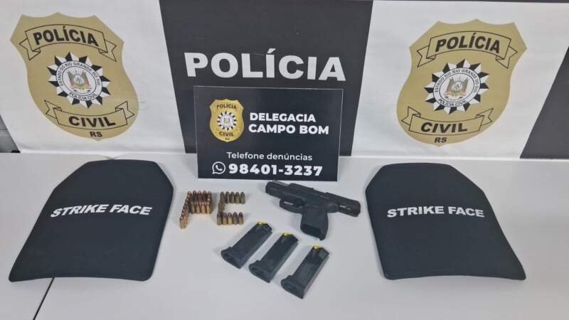 Polícia Civil apreende arma de fogo em cumprimento de medida protetiva