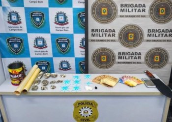 Ação conjunta prende suspeito e apreende drogas em Campo Bom