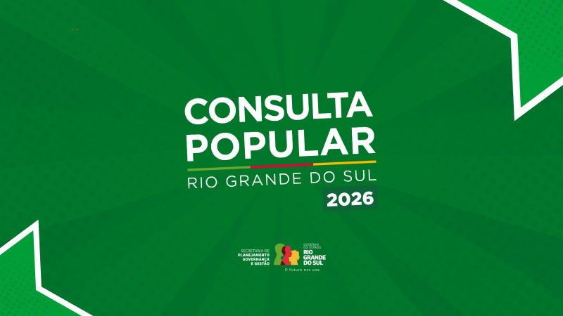 Sugestões de projetos para a Consulta Popular 2026 podem ser enviadas até o dia 17