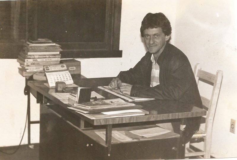 Mauri na redação do AG em 1988